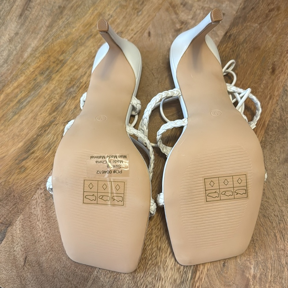 Journee Collection White Jamila Tru Comfort Foam Open Toe Stiletto Pumps Size 9 - Picture 9 of 15